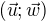 $(\vec u;\vec w)$