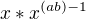 $x*x^{(ab)-1}$