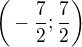 $\bigg(-\frac{7}{2};\frac{7}{2}\bigg)$