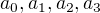 $a_0, a_1, a_2, a_3$
