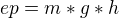 $ep=m*g*h$
