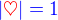 $\color{blue}|\color{red}\heartsuit\color{blue}|=1$