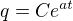 $q=Ce^{at}$