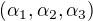 $(\alpha_1,\alpha_2,\alpha_3)$