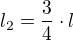kopírovat do textarea $l_2=\frac34\cdot{l}$