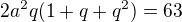 kopírovat do textarea $2a^2q(1+q+q^2)=63$