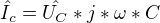 ${\hat{I_c}}={\hat{U_C}}*j*\omega *C$