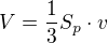 $V = \frac{1}{3}S_p \cdot v$