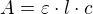 $A=\varepsilon \cdot l\cdot c$
