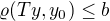 $\varrho(Ty, y_0) \le b$