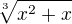 $\sqrt[3]{x^{2}+x}$