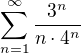$\sum_{n=1}^{\infty} \frac{3^n}{n \cdot 4^n}$