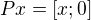 $P{x}=[x;0]$