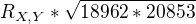 $R_{X,Y}*\sqrt{18962*20853}$