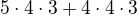 kopírovat do textarea $5\cdot4\cdot3+4\cdot4\cdot3$