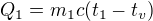 $Q_1=m_1c(t_1-t_v)$