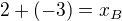 $2+(-3)=x_{B}$