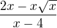 $\frac{2x-x\sqrt{x}}{x-4}$