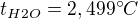 $t_{H2O}=2,499�C$