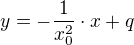 $y=-\frac{1}{x_{0}^{2}} \cdot x+q$