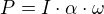 $P=I\cdot \alpha \cdot \omega $