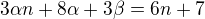 kopírovat do textarea $3\alpha n+8\alpha+3\beta=6n+7$