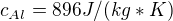 $c_{Al}=896 J/(kg*K)$