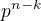 $p^{n-k}$