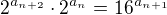 $2^{a_{n+2}}\cdot 2^{a_{n}} = 16^{a_{n+1}}$