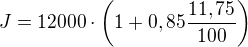 $J=12000\cdot \(1+0,85 \frac{11,75}{100}\)$