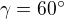 $\gamma = 60^\circ$