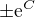 $\pm\mathrm{e}^C$