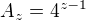 $A_z=4^{z-1}$