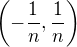 $\(-\frac{1}{n}, \frac{1}{n}\)$