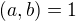 $\textstyle{(a,b)=1}$