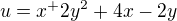 $u=x^+2y^2+4x-2y$
