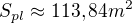 $S_{pl}\approx113,84m^2$