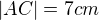 $|AC|=7cm$