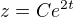 kopírovat do textarea $z=Ce^{2t}$