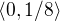 $\langle0,1/8\rangle$
