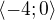 $\langle -4 ; 0 \rangle$