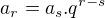 $a_{r}=a_{s}.q^{r-s}$