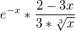 $e^{-x} * \frac{2-3x}{3*\sqrt[3]{x}}$