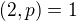 $(2,p)=1$