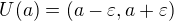 kopírovat do textarea $U(a)=(a-\varepsilon ,a+\varepsilon )$