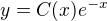 $y = C(x)e^{-x}$
