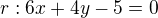 kopírovat do textarea $ r:6x+4y-5=0$