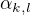$\alpha_{k,l}$