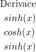 kopírovat do textarea $\text{Derivace}\\sinh(x)\\cosh(x)\\sinh(x)$