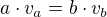 kopírovat do textarea $a\cdot v_a = b\cdot v_b$